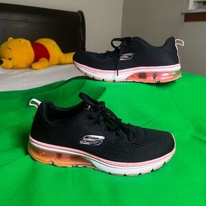 Skechers Black and Pink Athletic Shoes